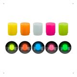 Bico Tampa Válvula Pneu 4un Carro Moto Luminoso Amarelo Flu