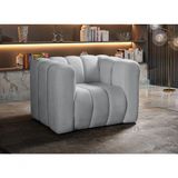 Poltrona Mona Decorativa Confortável Moderna Sala De Estar - Bouclê Cinza 520