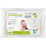 Travesseiro Antissufocante Favinhos Baby Lavável 30x40 Branco Fibrasca