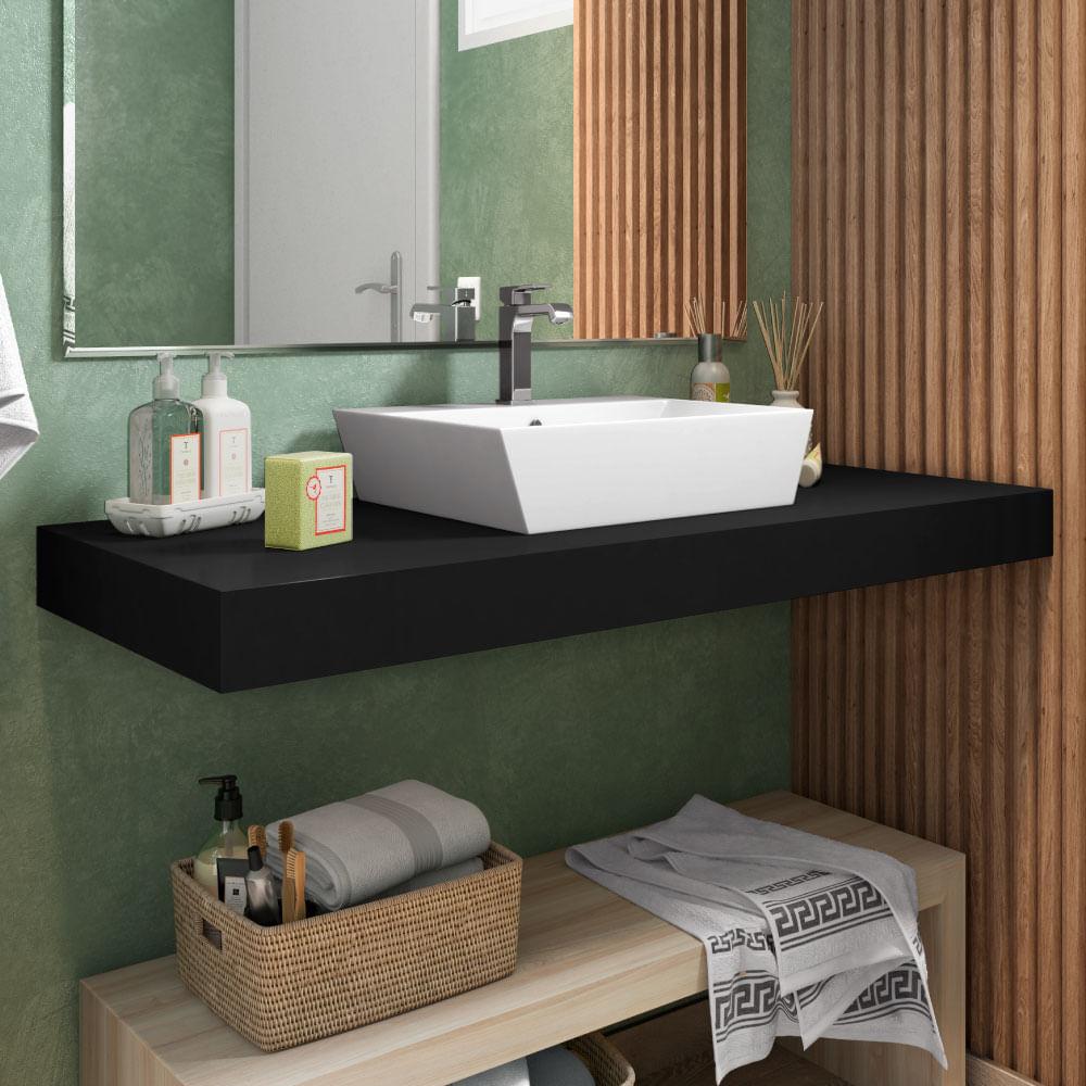 Bancada de Madeira em Laca Preto – Casatema