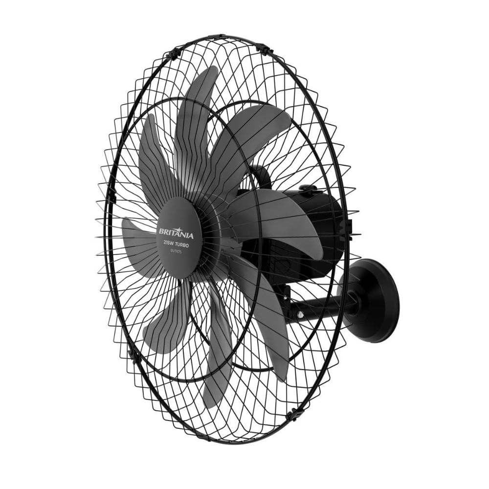 Ventilador De Parede Britânia 8 Pás 51cm Max Force Bvt675 215w