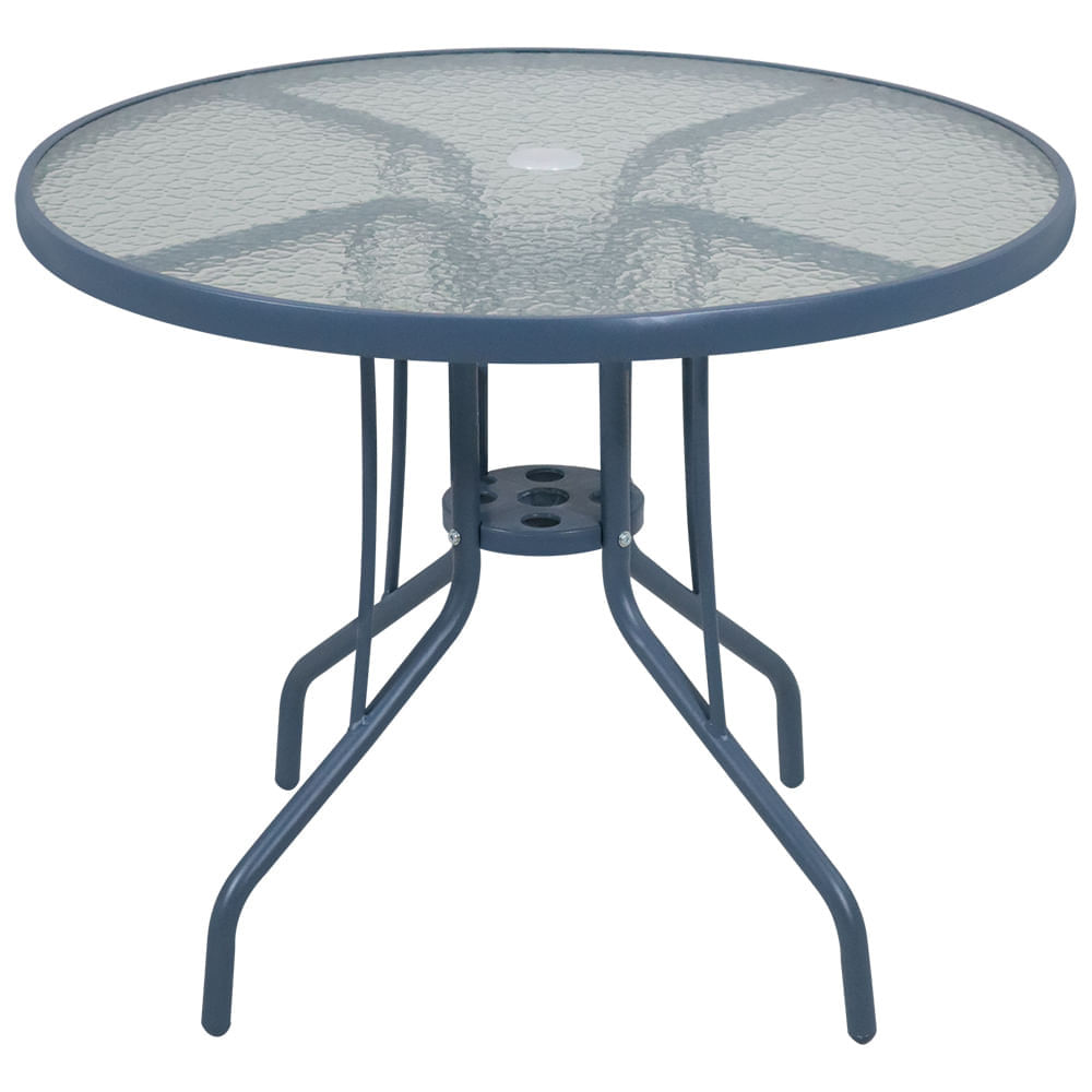 Mesa Para Jardim Com Tampo De Vidro Redonda Noronha Bel