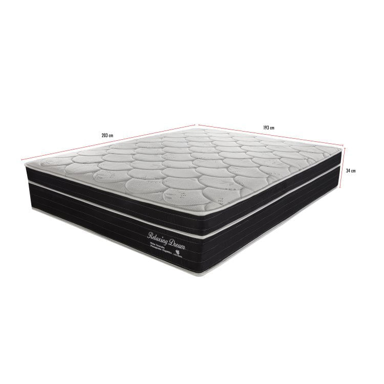 Colchão King Magnético Molas Ensacadas Relaxing Dream Montreal Preto/Branco