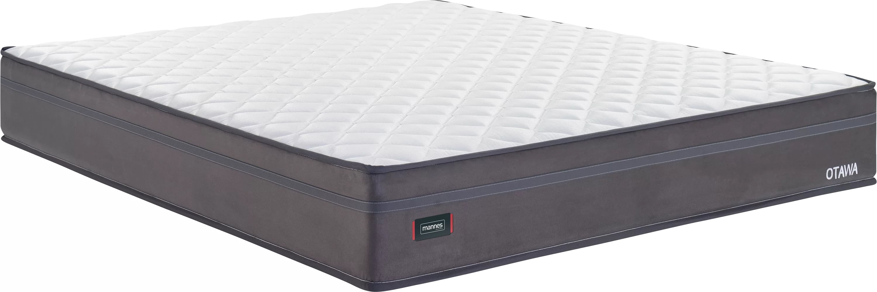 Colchão Queen Molas Bonnel 158x198x26cm Otawa Mannes Branco/Cinza