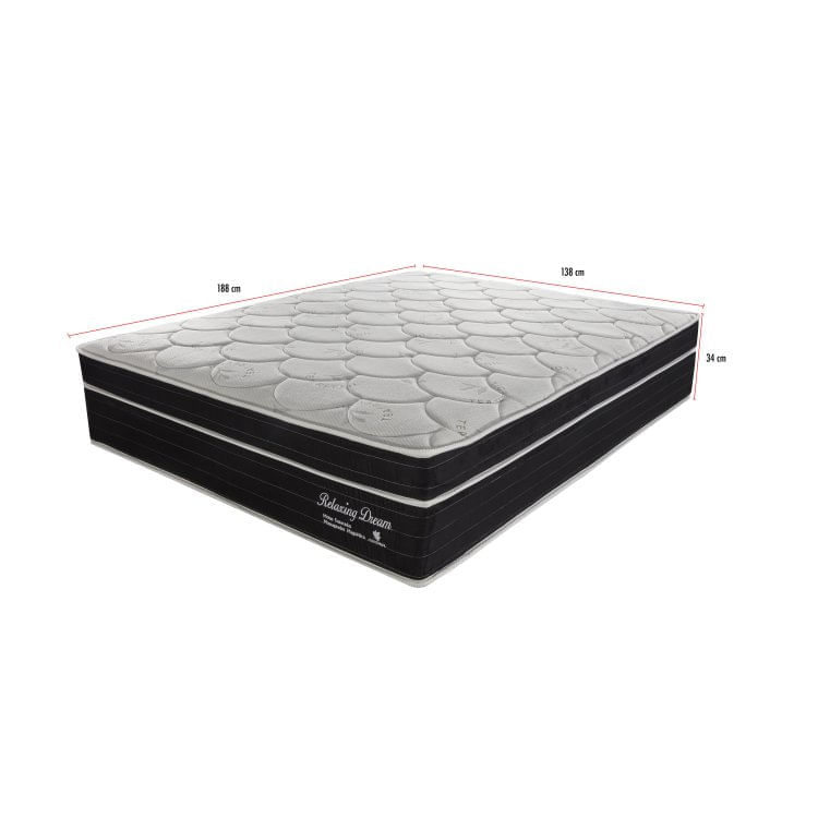 Colchão Casal Magnético Molas Ensacadas Relaxing Dream Montreal Preto/Branco