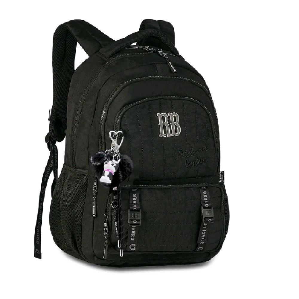 Mochila Rebecca Bonbon De Costas 17,5" Ref Rb27006 Preto