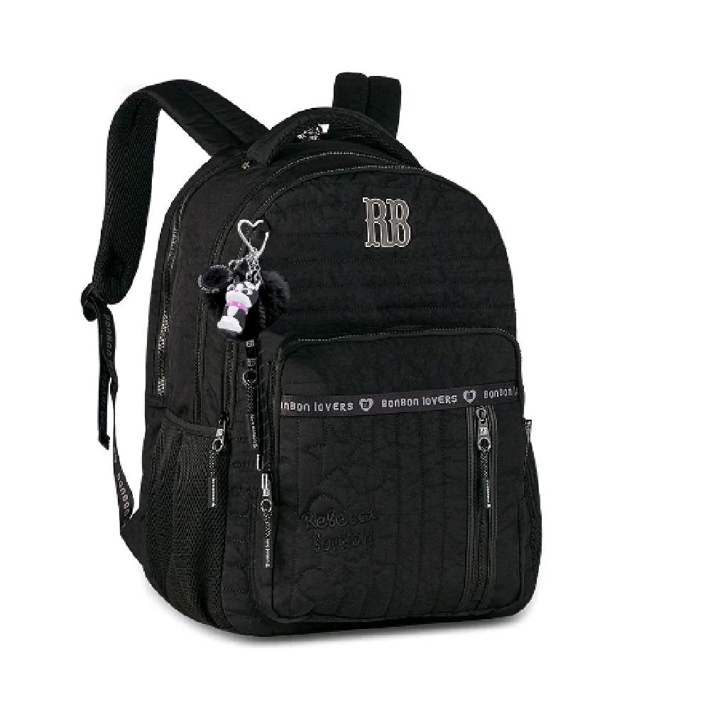Mochila Rebecca Bonbon De Costas 19" Ref Rb27005 Preto