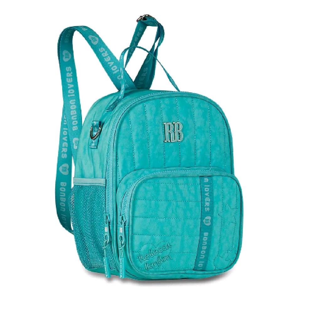 Lancheira Rebecca Bonbon Termica 10" 2 Em 1 Ref Rb27007 Azul