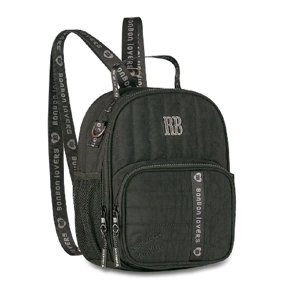 Lancheira Rebecca Bonbon Termica 10" 2 Em 1 Ref Rb27007 Preto