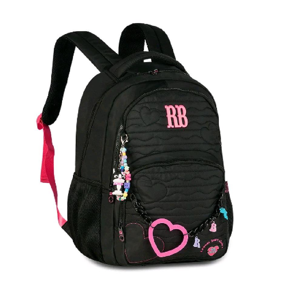 Mochila Rebecca Bonbon De Costas 17,5" Ref Rb27010 Preto