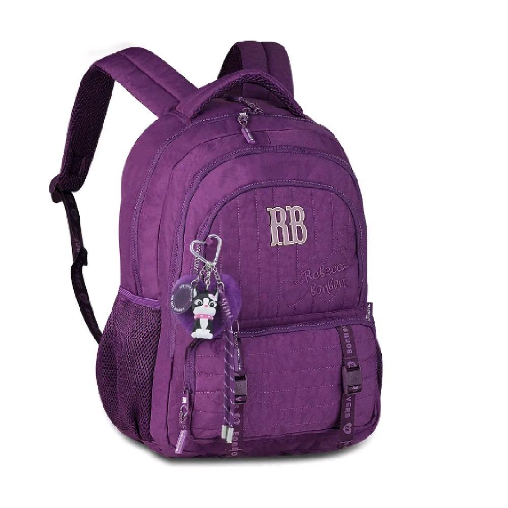 Mochila Rebecca Bonbon De Costas 17,5" Ref Rb27006 Roxo