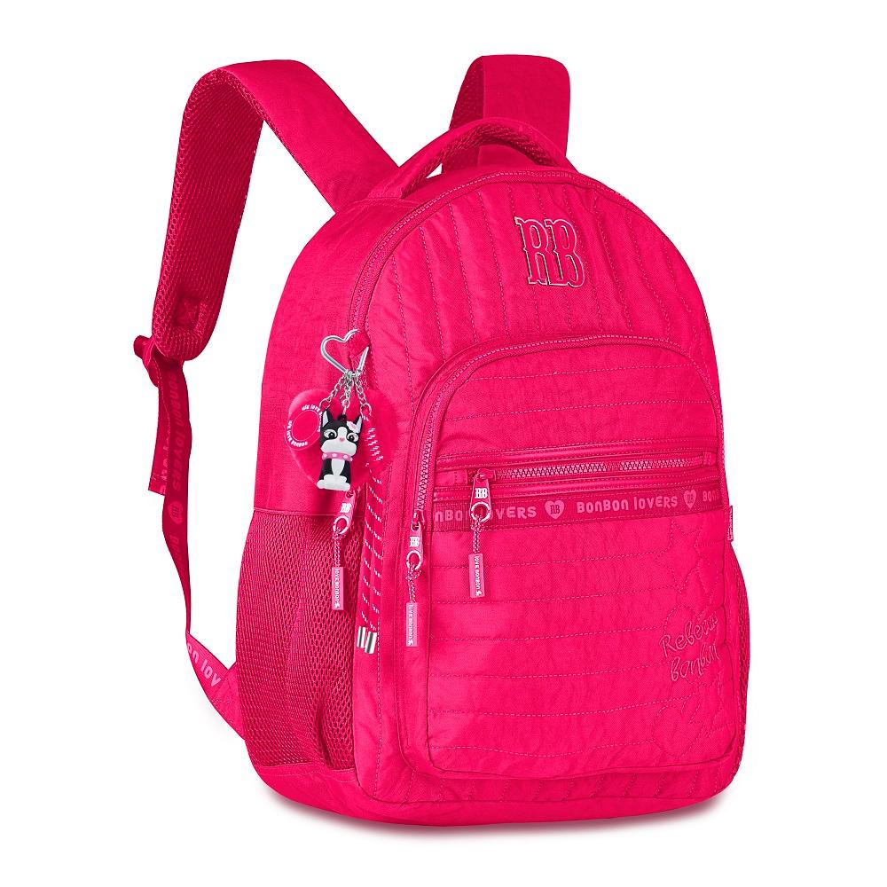 Mochila Rebecca Bonbon De Costas 17,5" Ref Rb27001 Rosa