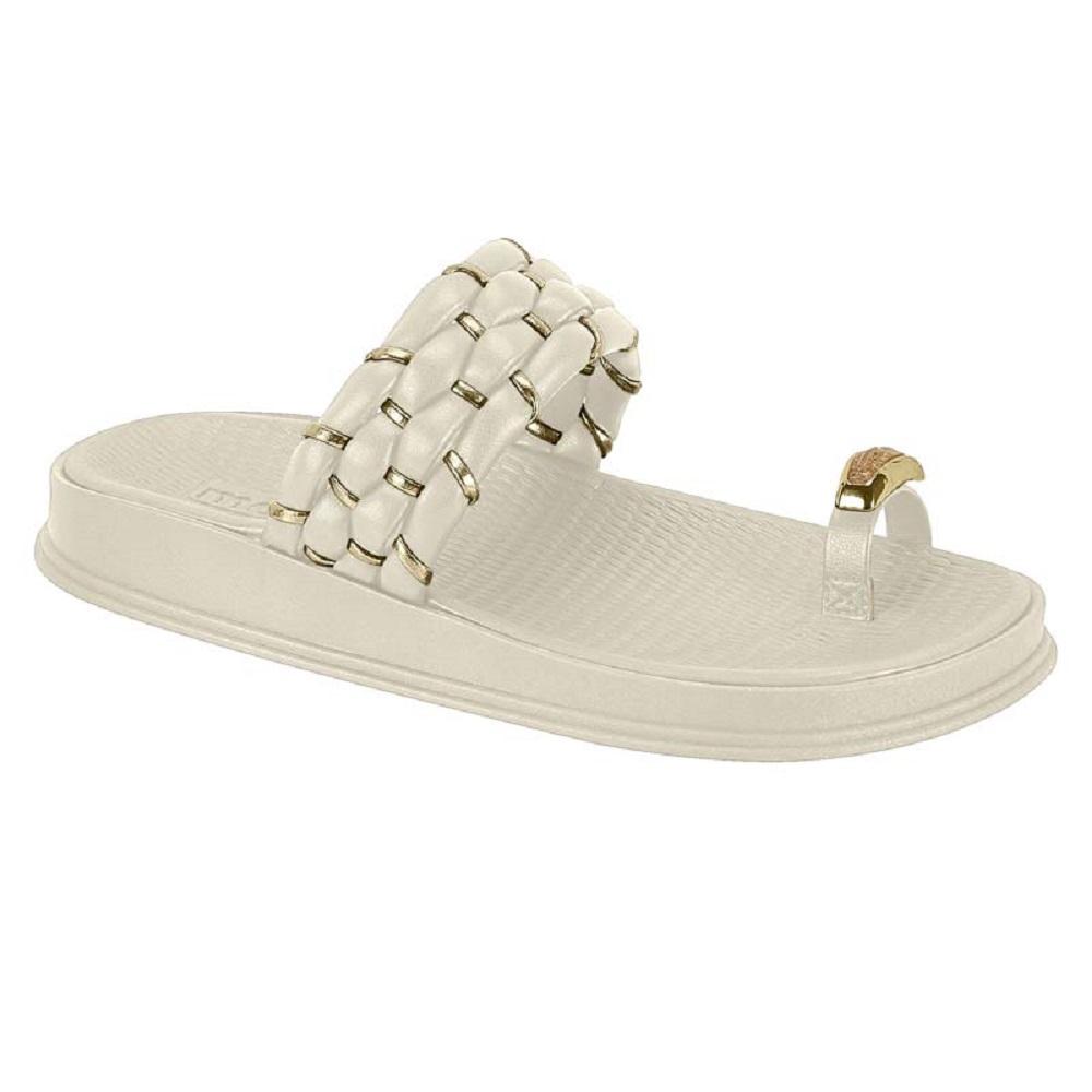 Sandalia Moleca Papete Ref 5556.111.31045 Branco Off 40