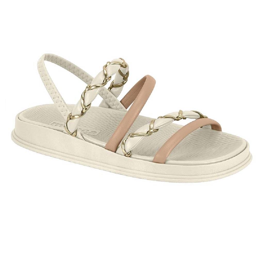 Sandalia Moleca Papete Ref 5556.110.31044 Branco Off/bege 39