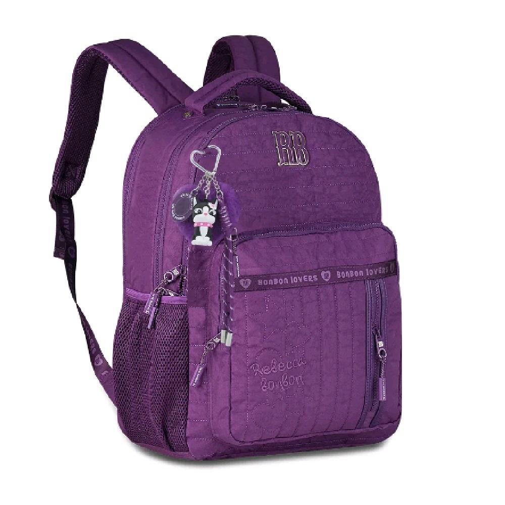Mochila Rebecca Bonbon De Costas 19" Ref Rb27005 Roxo