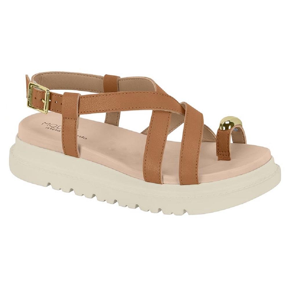 Sandalia Modare Flatform Tiras Ref 7200.107.21736 Nude/marrom 38
