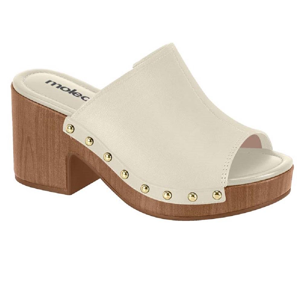 Tamanco Moleca Meia Pata Ref 5549.107.9569 Branco Off 40