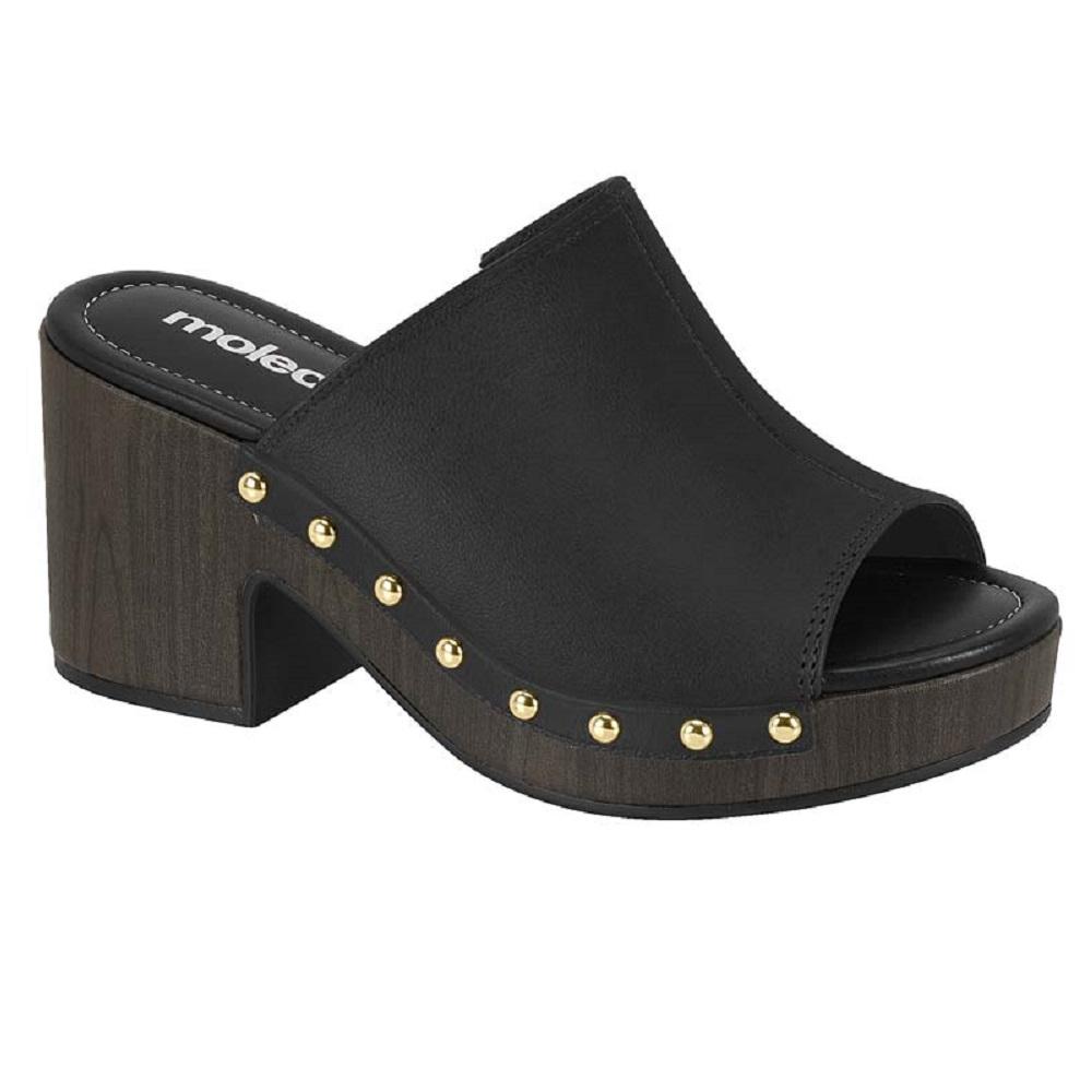 Tamanco Moleca Meia Pata Ref 5549.107.9569 Preto/dourado 34