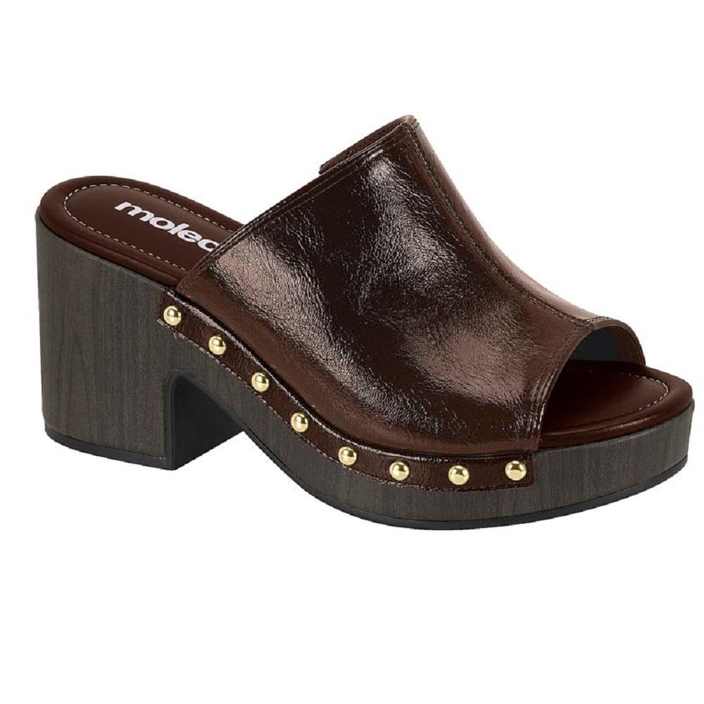 Tamanco Moleca Meia Pata Ref 5549.107.30331 Marrom Escuro 38