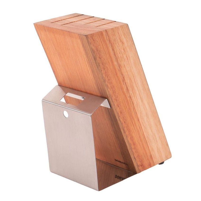 Cepo De Madeira Com Inox Para Facas Universal Kort Domama - imagem 2