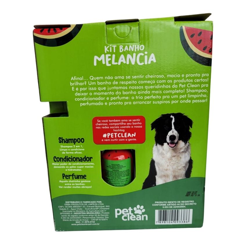 Kit Pet Clean Melancia Com Perfume, Shampoo E Condicionador - imagem 3