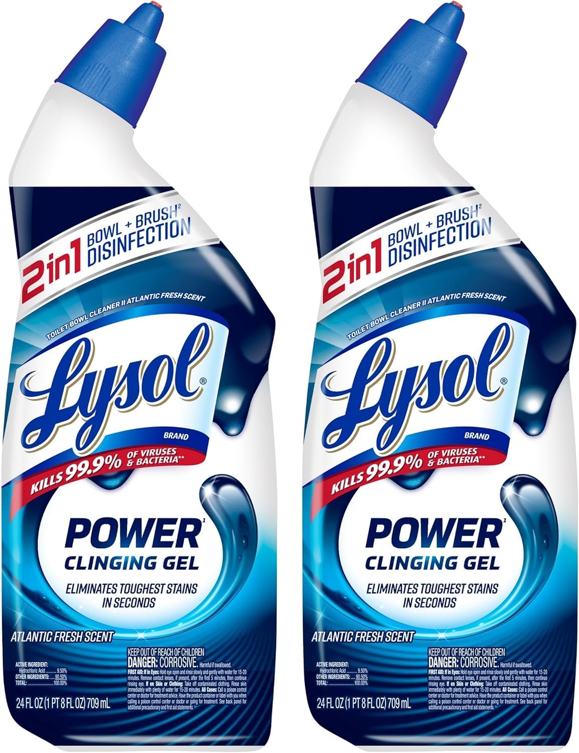 Limpador De Vasos Sanitários Lysol Max Strength 710 Ml (2 Ct)