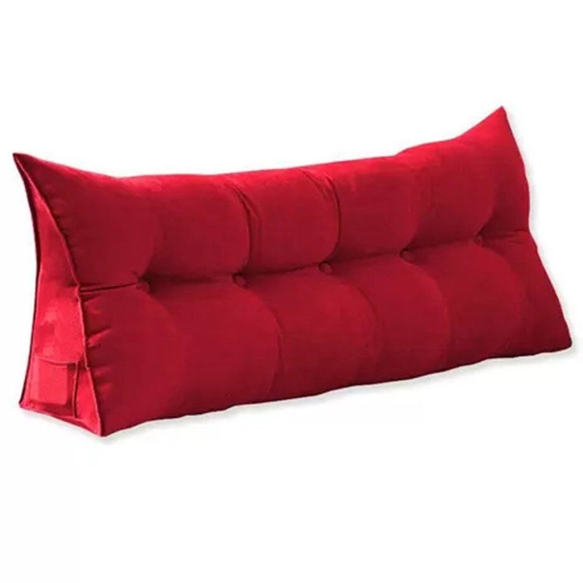 Almofada Apoio Para Cabeceira 100cm Solteiro Suede Mel Vermelho