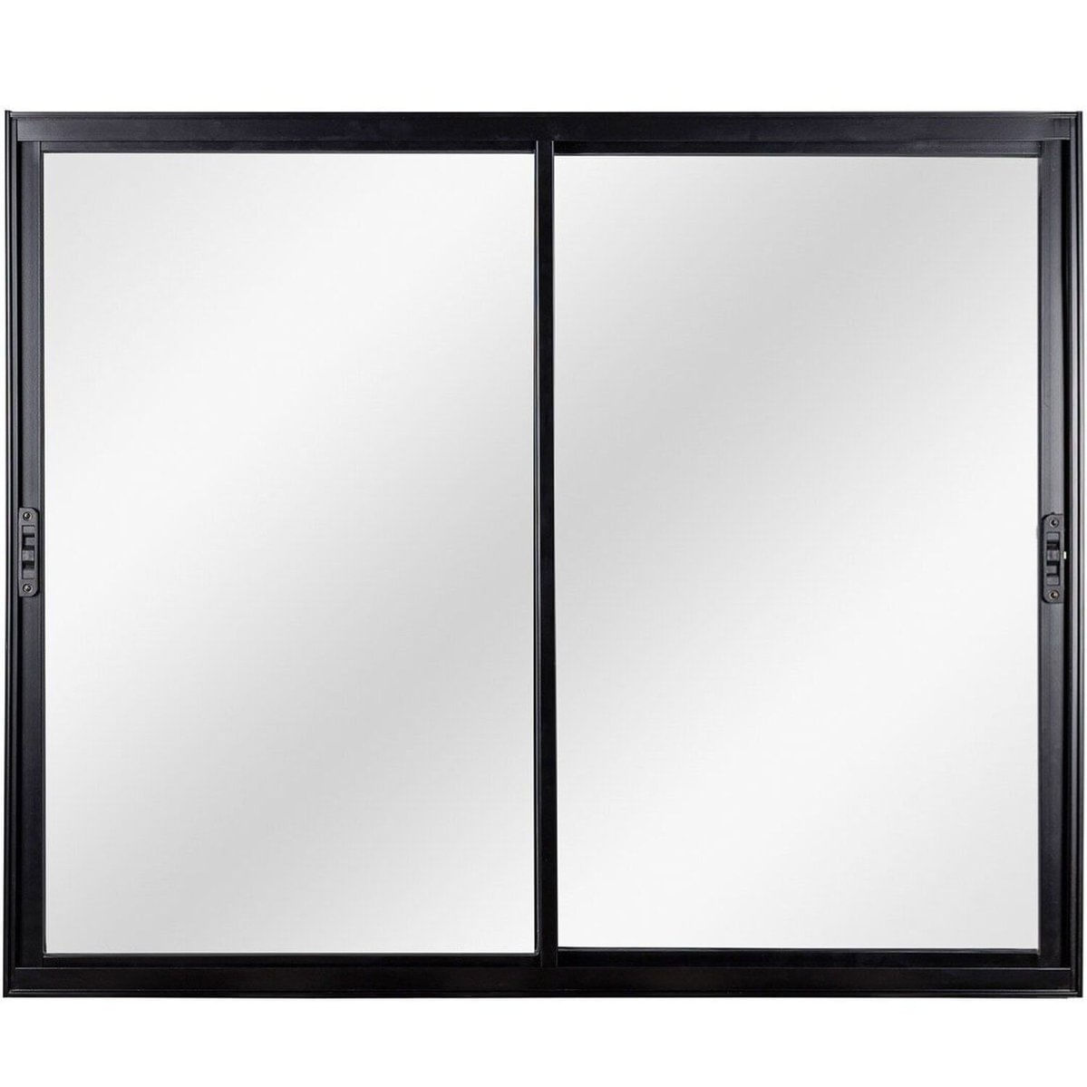 Janela Correr 2 Folhas Móveis Sem Grade Vidro Liso 120x100cm Ecosul Esquadrisul Preto
