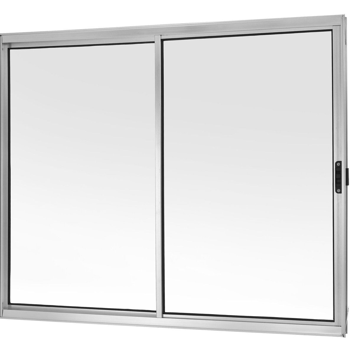 Janela Correr 2 Folhas Móveis Sem Grade Vidro Liso 120x100cm Brilhante Ecosul Esquadrisul Natural