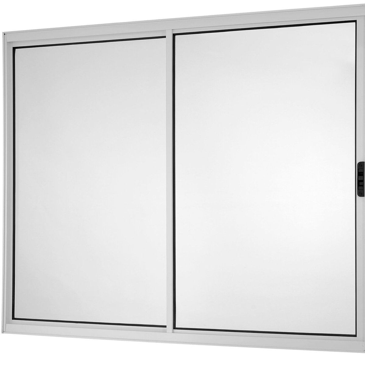 Janela Correr 2 Folhas Móveis Sem Grade Vidro Liso 120x100cm Ecosul Esquadrisul Branco