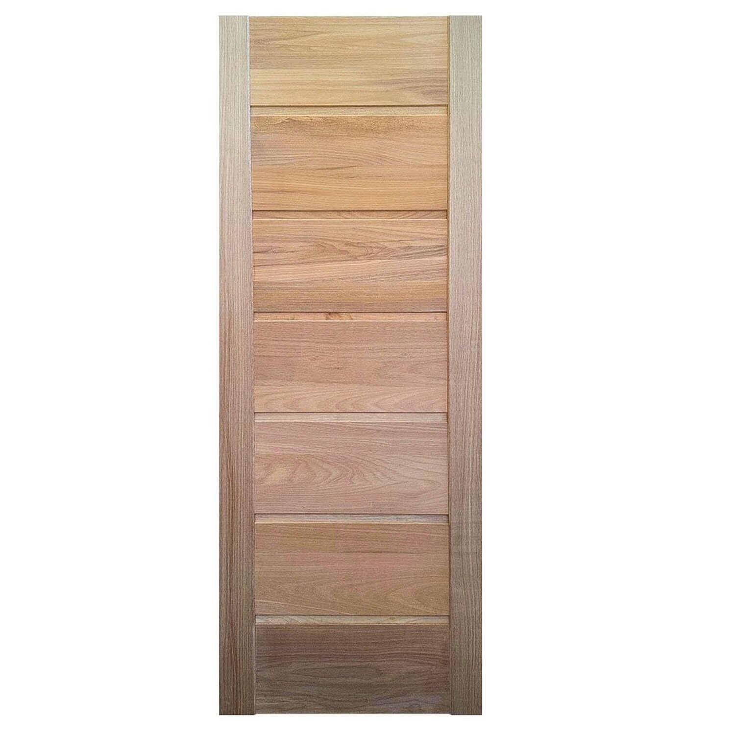 Folha De Porta Madeira Maciça Tauari 210x62cm Sete Réguas 2.2 Horizontais Jomadi