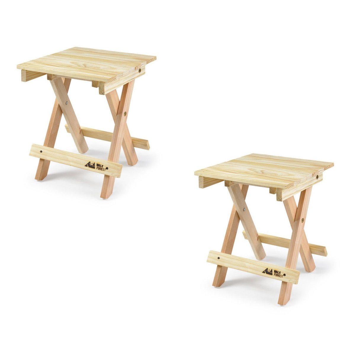 Kit 2 Banquetas Dobráveis Para Jardim Pioneira Bege