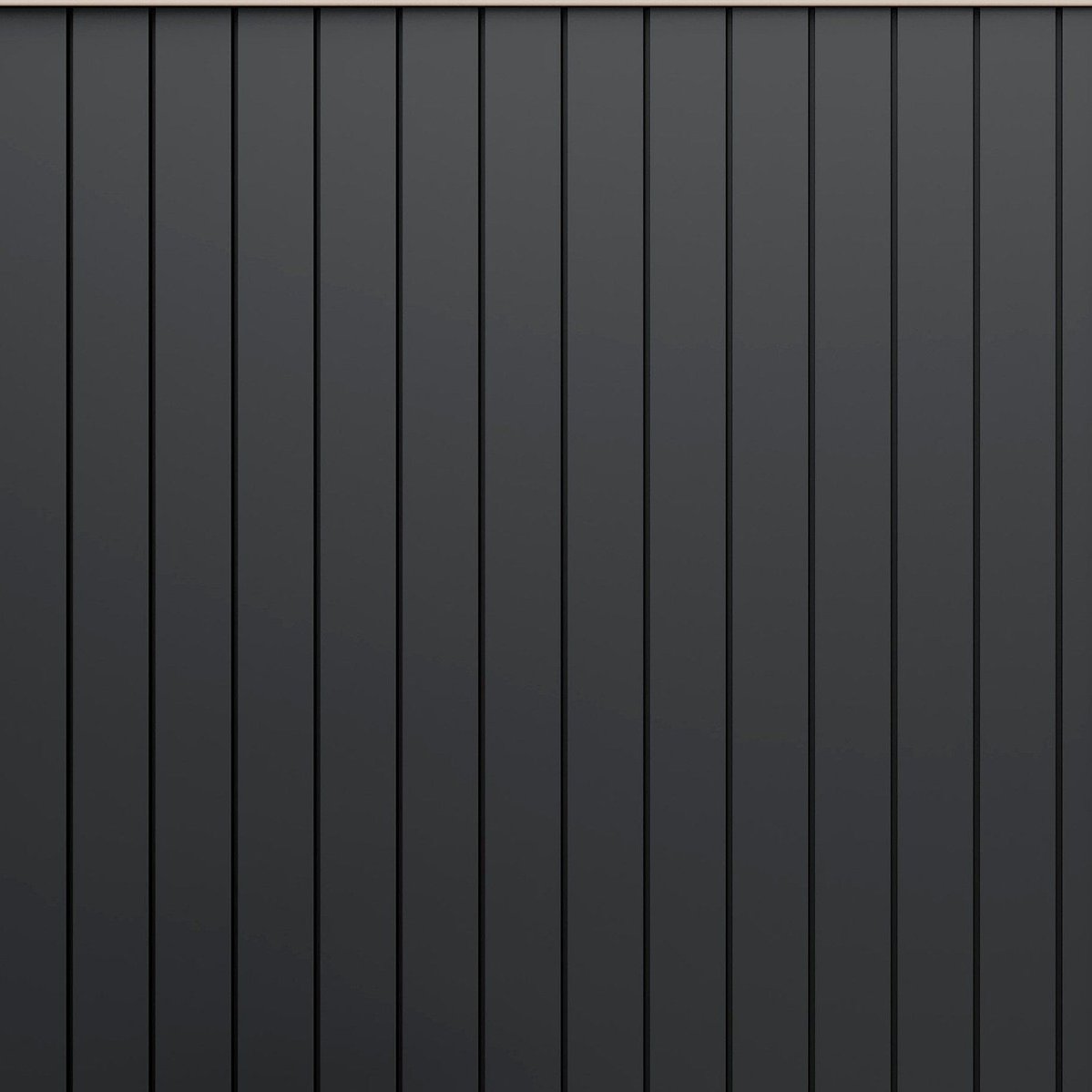 Kit 10 Peças Painel Ripado Metálico 14m X 300cm Ribbon Preto Absoluto