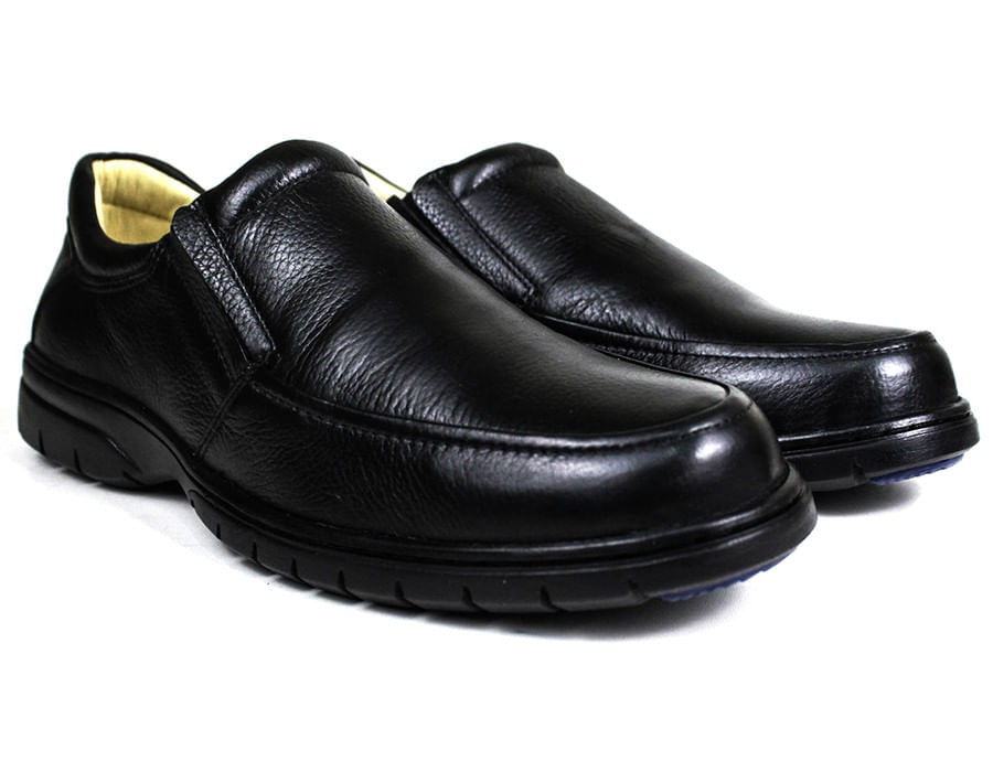 Sapato Casual Confortável Couro Floater Preto - Gp3040flopto