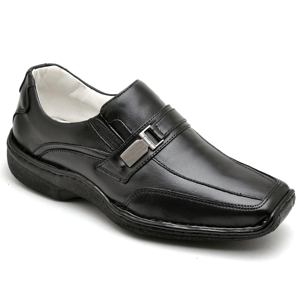 Sapato Conforto Couro Masculino Preto - Rt2016mstpto