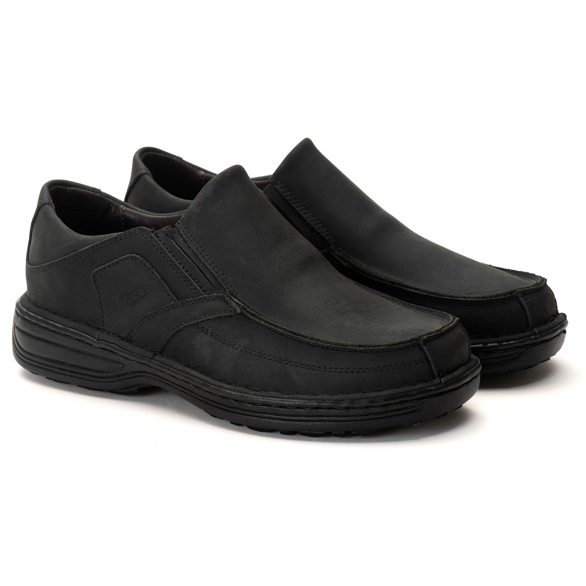 Sapato Casual Conforto Couro Preto - Rt8005nbkpto