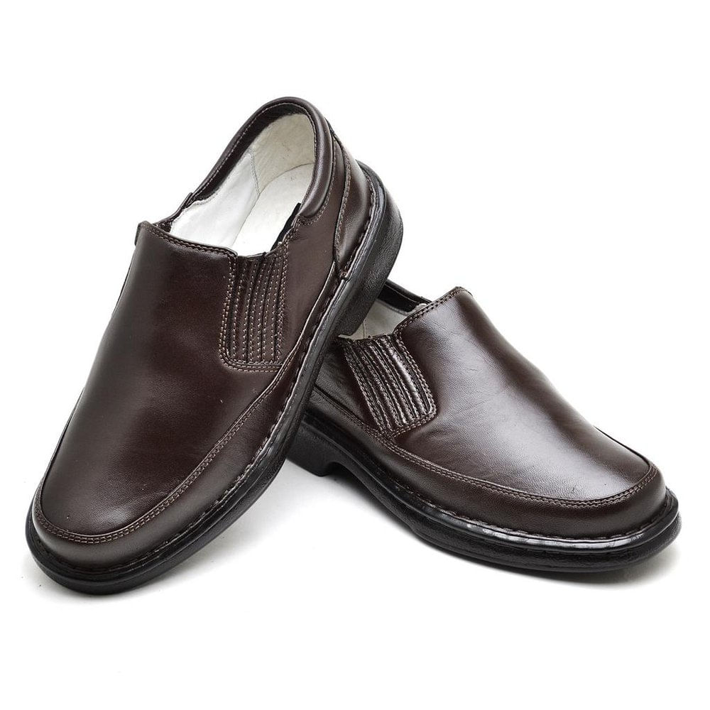 Sapato Conforto Couro Masculino Preto - Rt2009mstpto