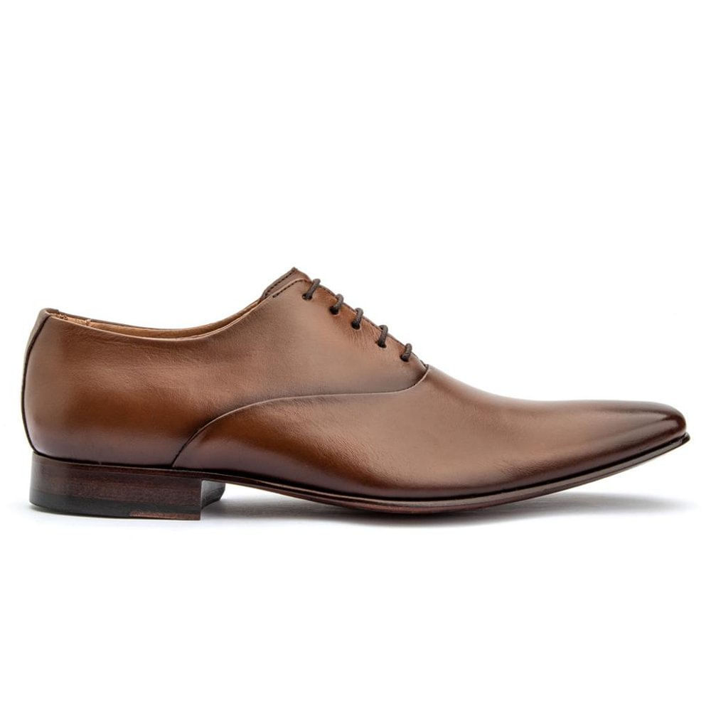 Sapato Oxford Masculino Solado De Couro Cromo Argentino Whisky - Gib327crmwsk