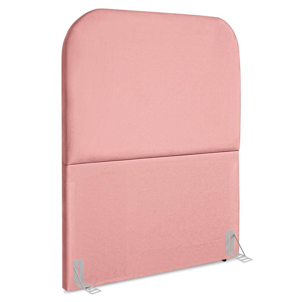Cabeceira Solteiro 100 Cm Com Frame Alana Suede Rosa Artte
