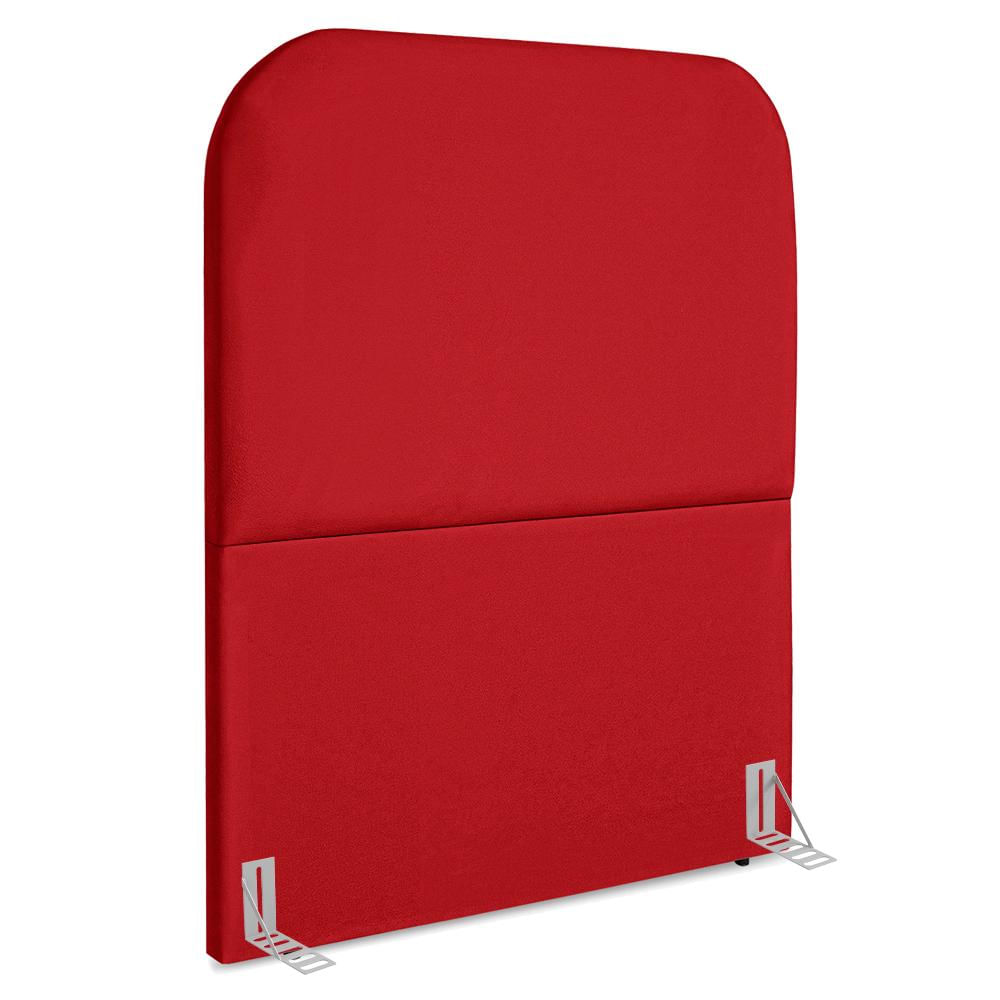 Cabeceira Solteiro 100 Cm Com Frame Alana Suede Vermelho Artte