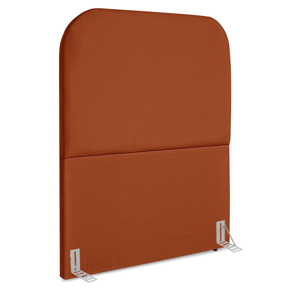 Cabeceira Solteiro 100 Cm Com Frame Alana Suede Terracota Artte