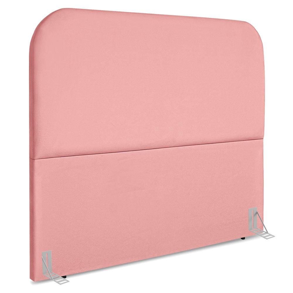 Cabeceira Casal 140 Cm Com Frame Alana Suede Rosa Artte