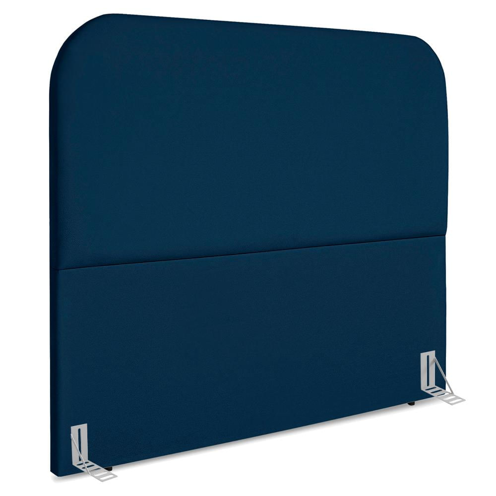 Cabeceira Queen 160 Cm Com Frame Alana Suede Azul Marinho Artte