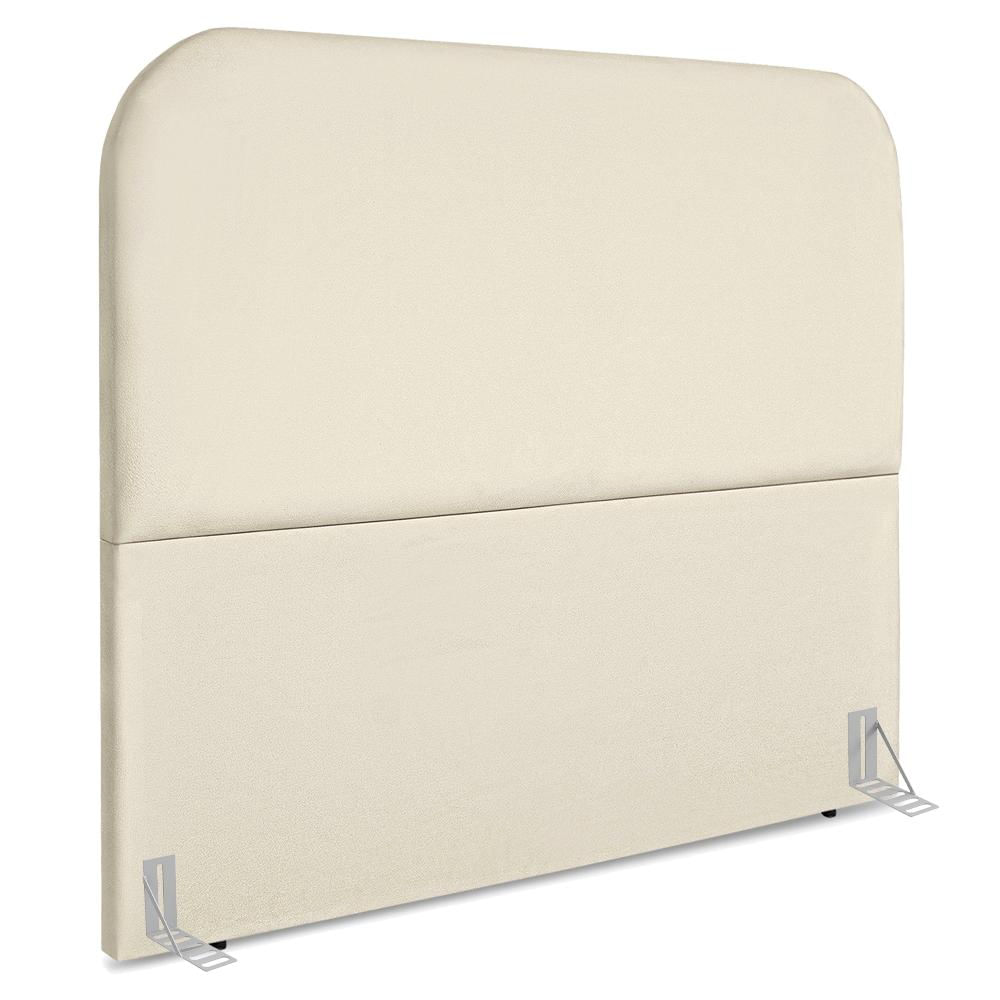 Cabeceira Queen 160 Cm Com Frame Alana Suede Bege Artte