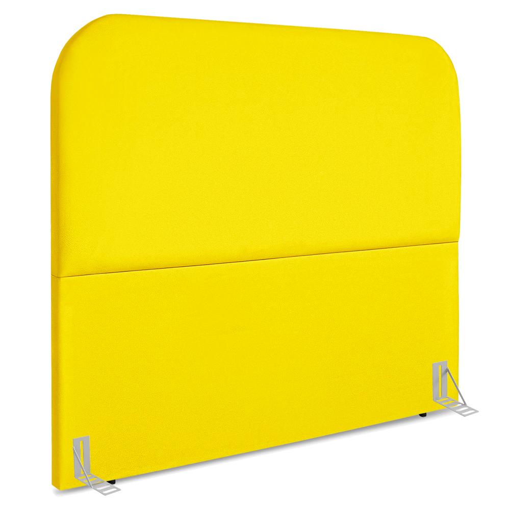 Cabeceira Queen 160 Cm Com Frame Alana Suede Amarelo Artte