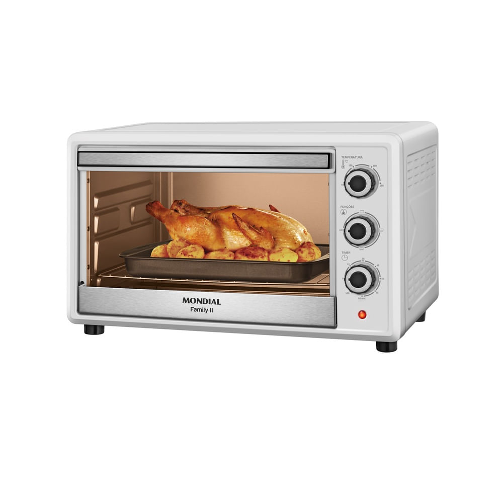 Forno Elétrico Mondial 42l Family Ii 1600w Frn42w Branco/inox
