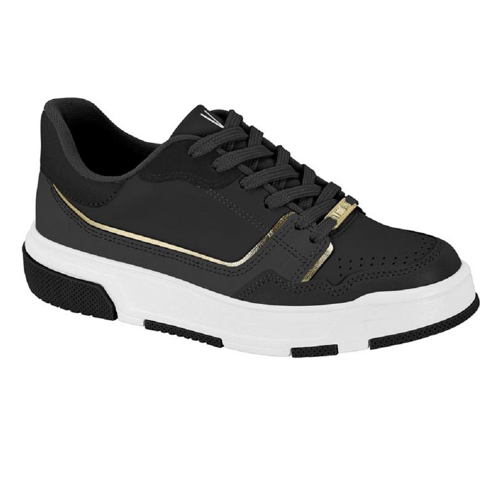 Tenis Vizzano Casual Ref 1455.102.30731 Preto/dourado 37