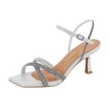Sandalia Vizzano Salto Fino Ref 6536.105.27907 Branco/prata 39