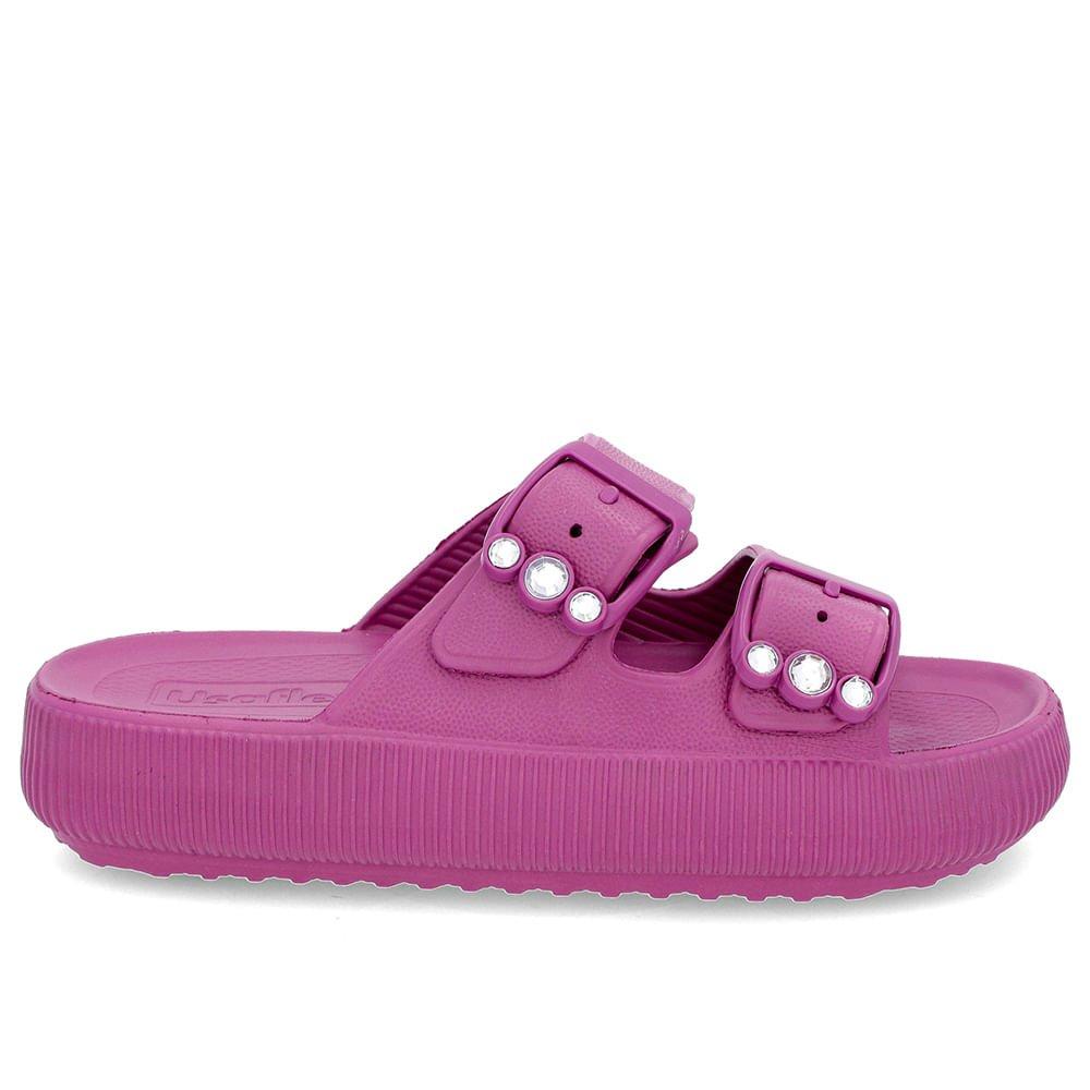 Chinelo Usaflex Plataforma Poof Eva Fivela Ref Al4401 Roxo 36