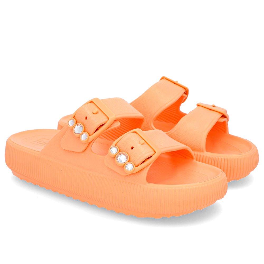 Chinelo Usaflex Plataforma Poof Eva Fivela Ref Al4401 Laranja 37